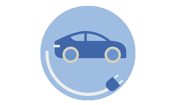 icono de un coche y un enchufe
